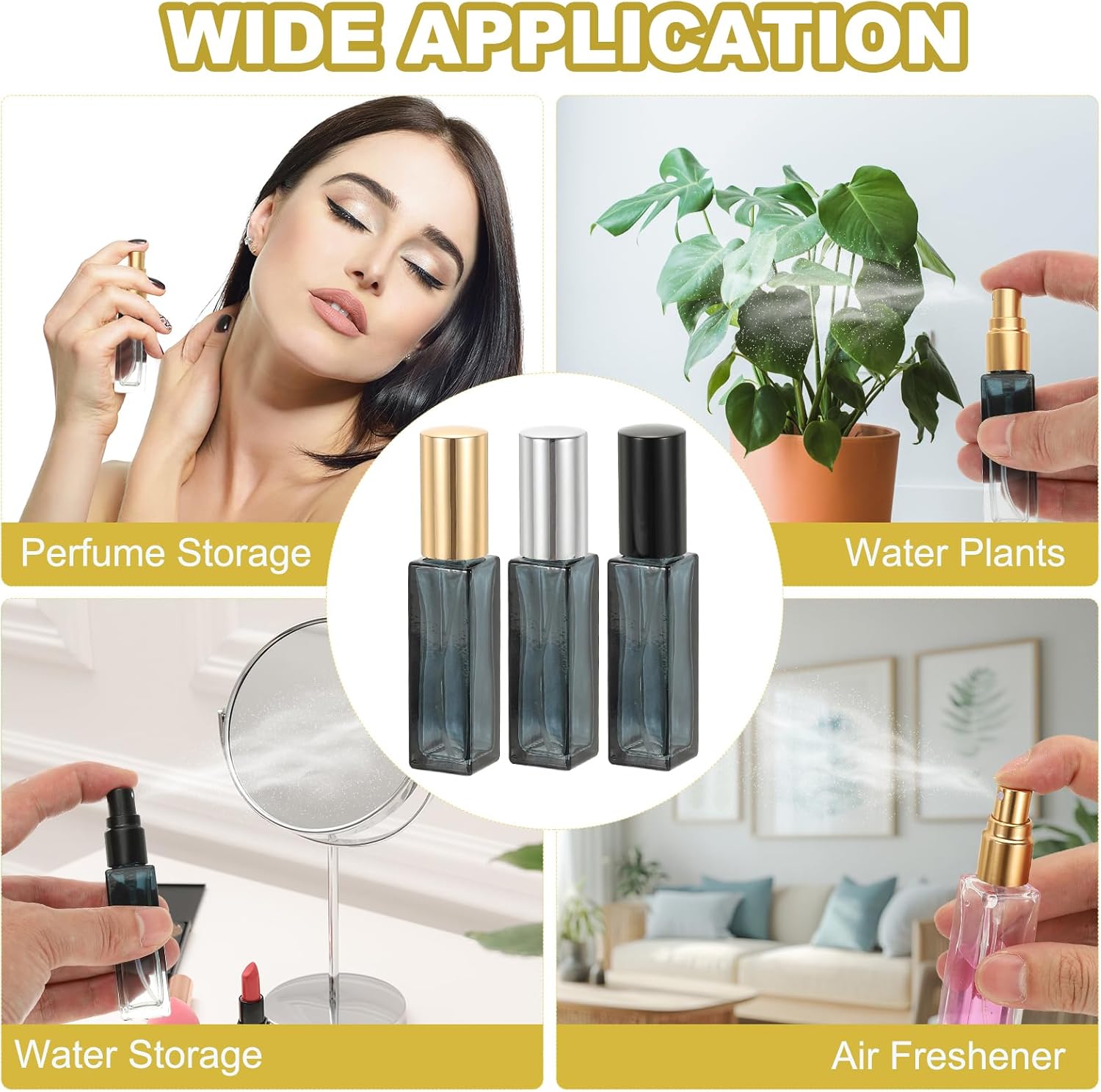 Thumbnail 6 de PATIKIL Flacon de Voyage 5 Pièces 10 ml – Vaporisateur Rechargeable avec Étiquettes et Accessoires