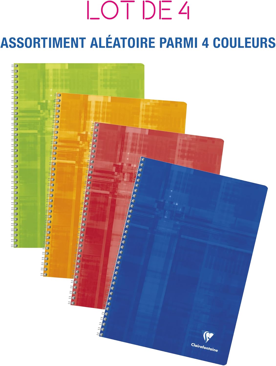 Detalle 2 de Clairefontaine 68142AMZC Cahiers spirale 100 pages đ