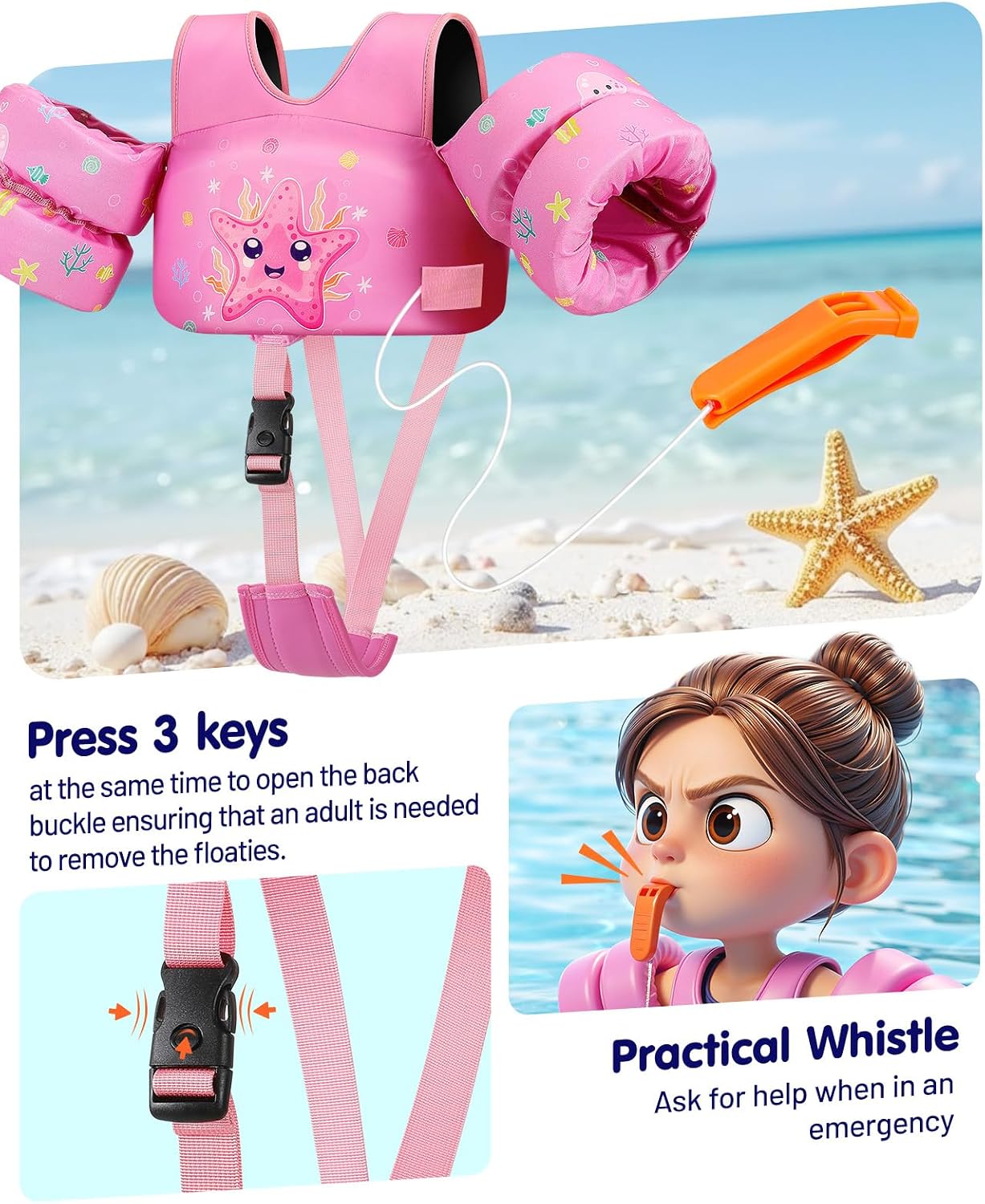 Detalle 2 de HeySplash Toddler Swim Vest