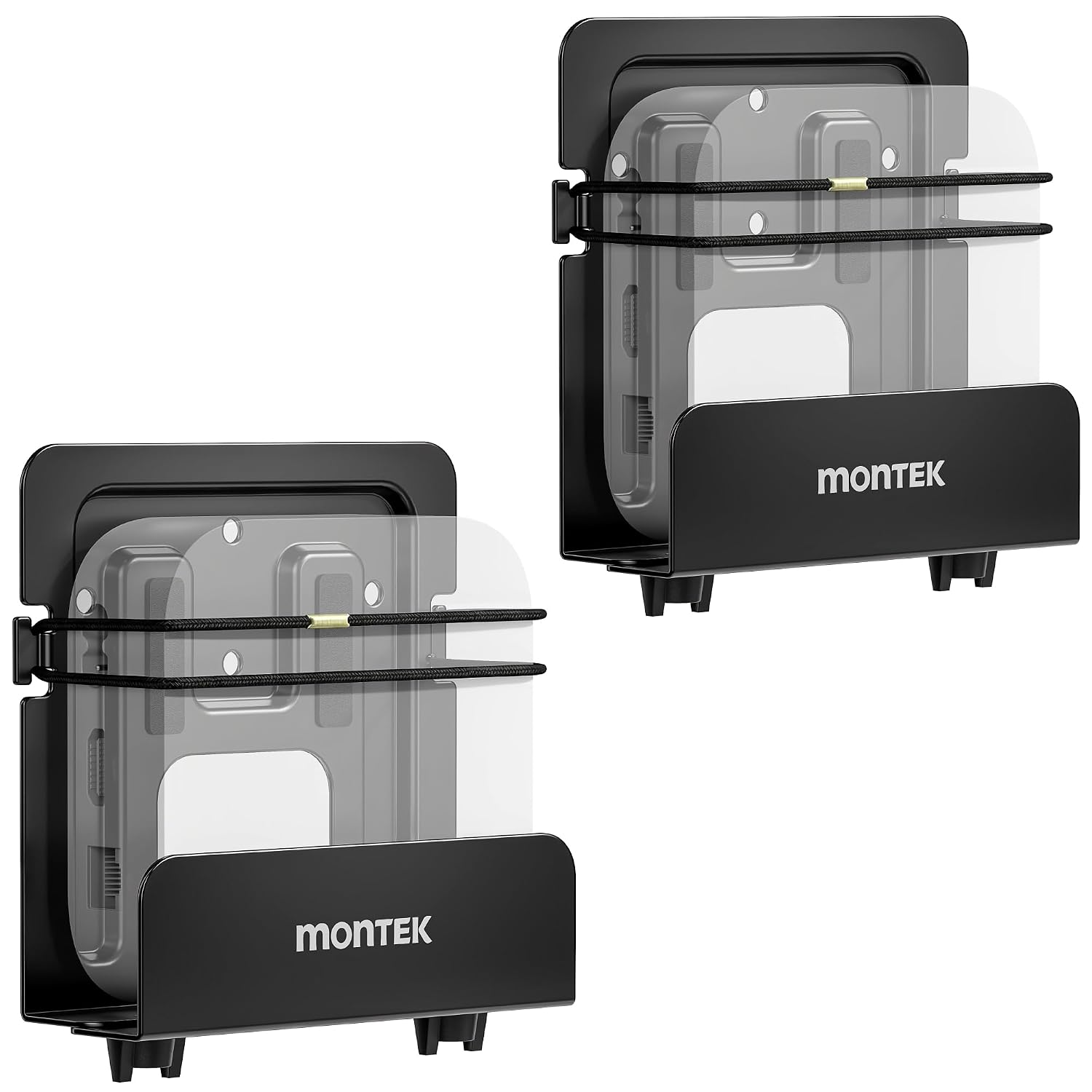 monTEK Adjustable Cable Box Wall Mount (2-Pack) for Narrow Devices up to 11 LBS
