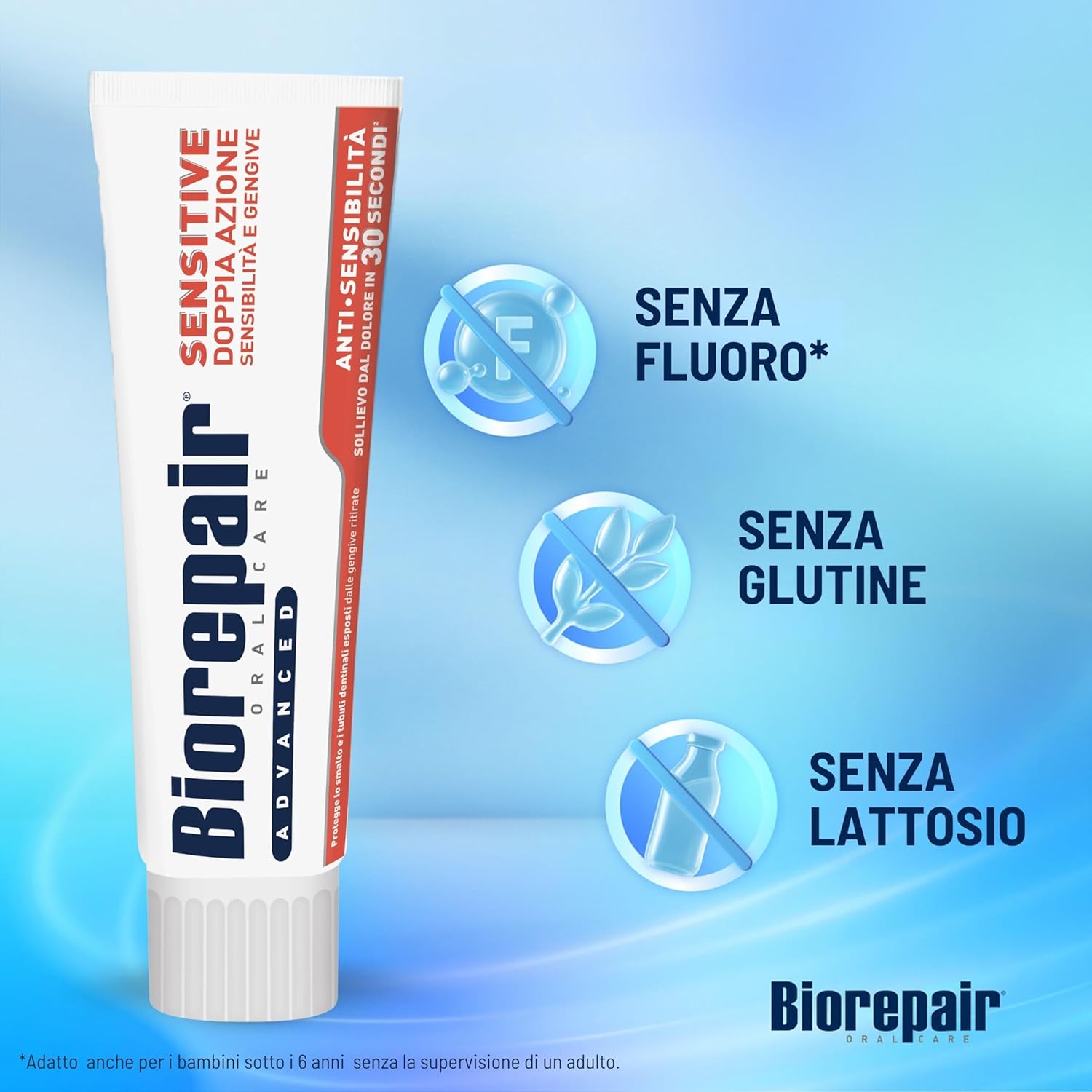Detalle de Biorepair Dentifricio Advanced Sensitive – Doppia Azione per Sensibilità e Gengive