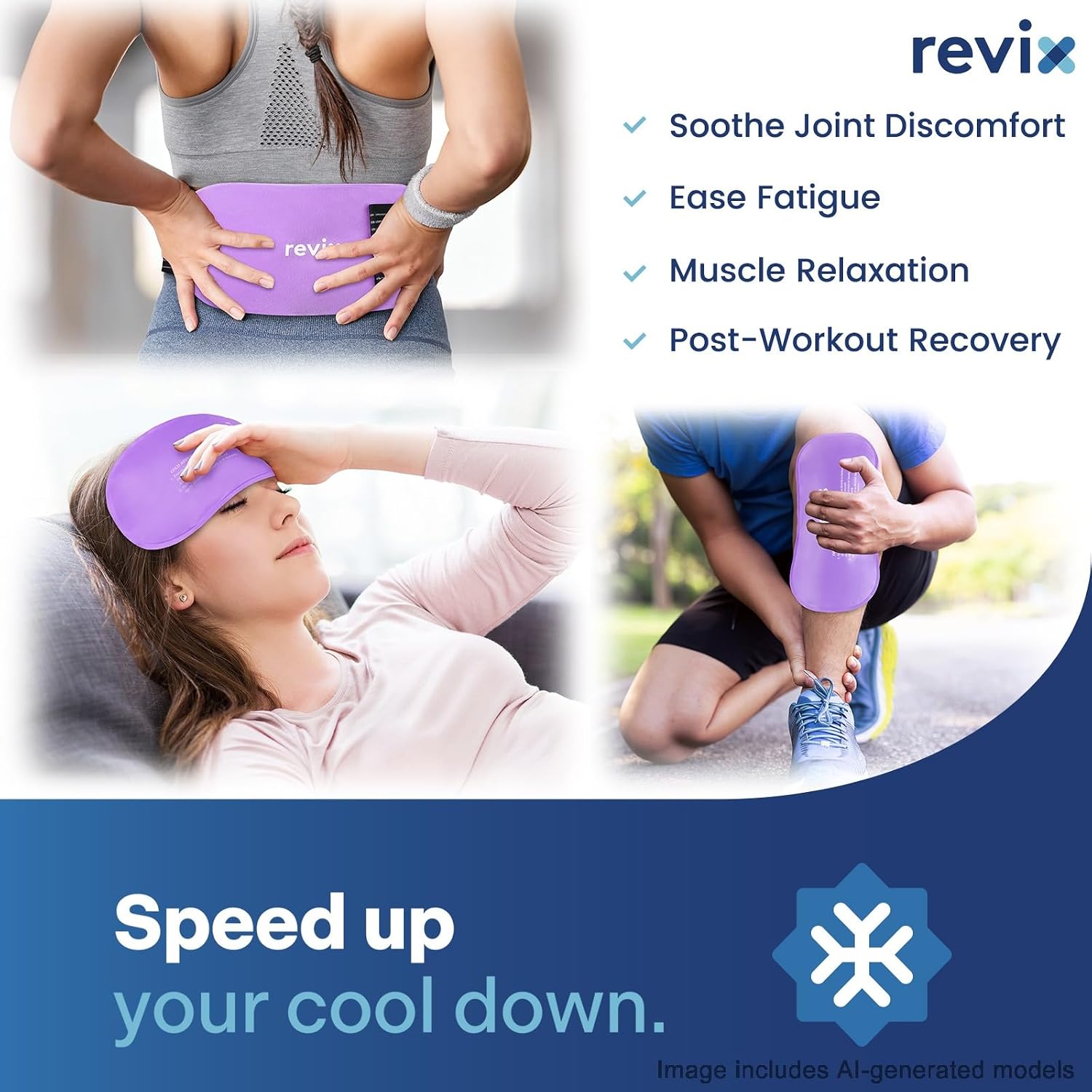 Detalle 2 de REVIX Reusable Gel Ice Packs 10" x 5