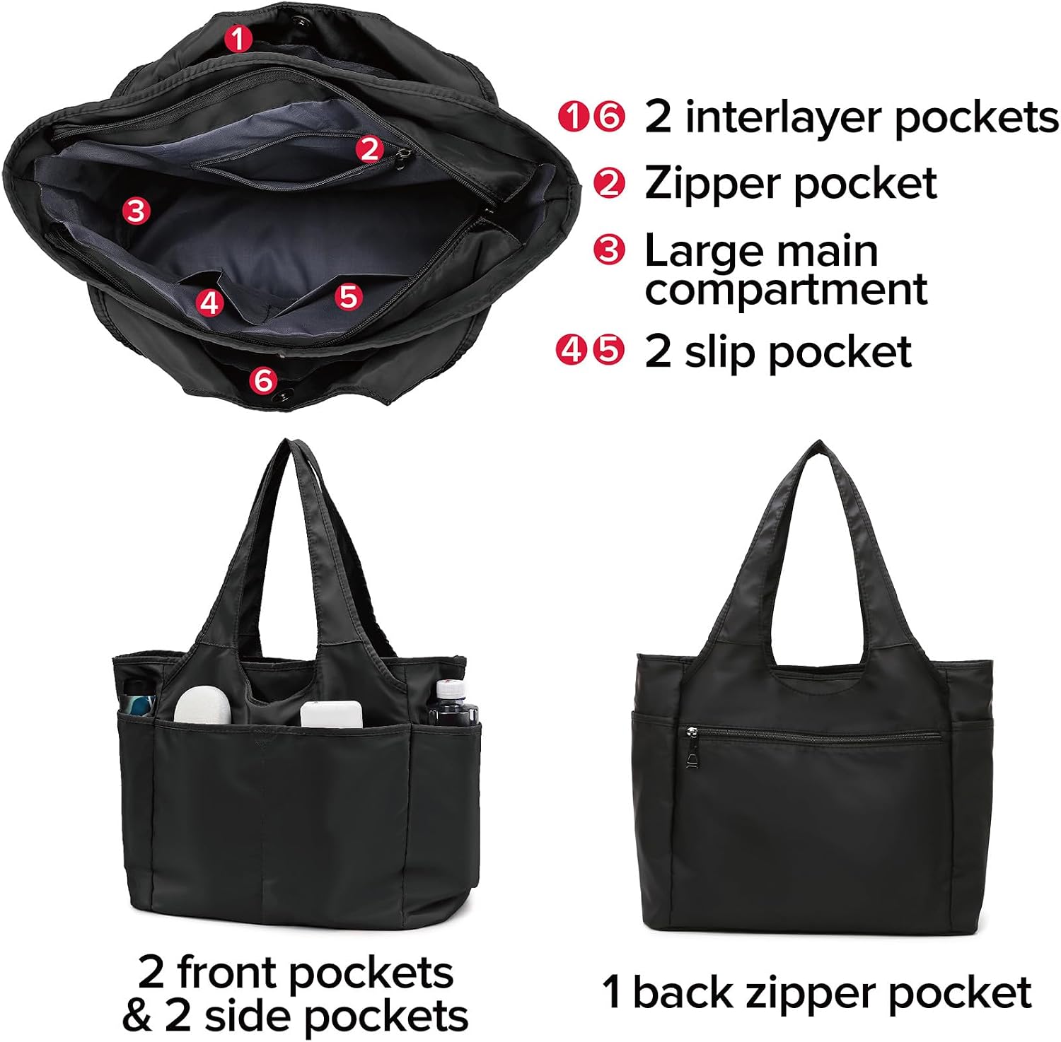 Thumbnail 3 de MAYMOONER Large Capacity Tote Bag 1 for Women