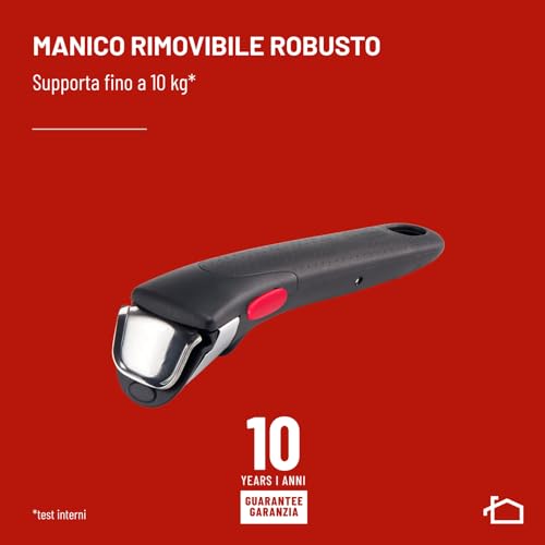 Detalle de Lagostina Ingenio Inox Set Padelle 3 Pz: Antiaderente e Manico Rimovibile