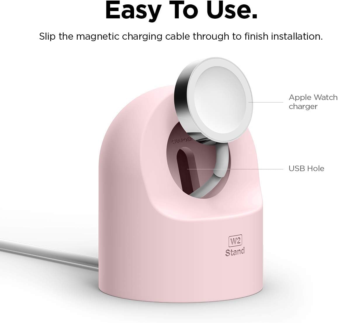 Thumbnail 2 de elago W2 Charger Stand for Apple Watch (Nightstand Mode) – Lovely Pink (Cable not included)