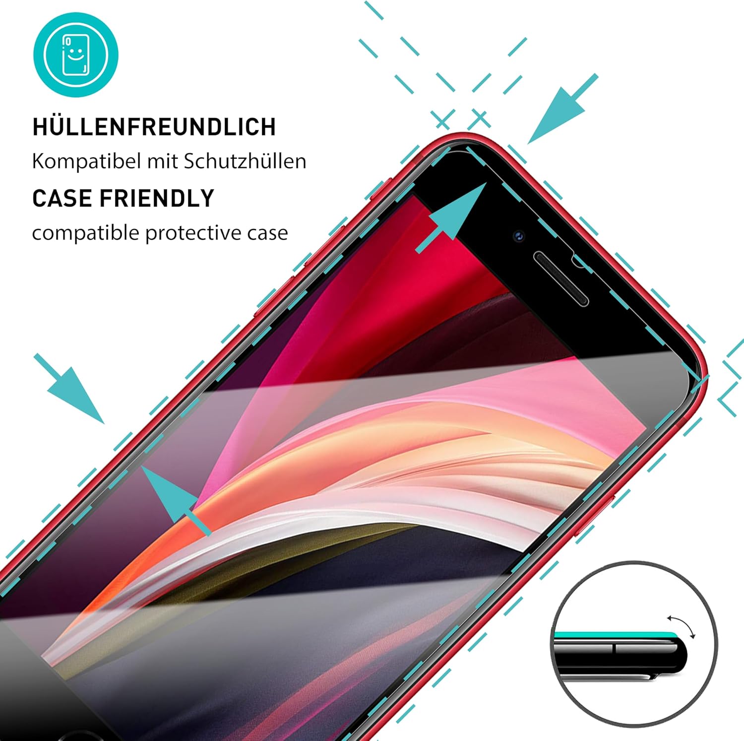 Thumbnail 1 de SmarTect iPhone SE 2020/2022 Glass Screen Protector, 3-Pack, 0.3 mm, 9H