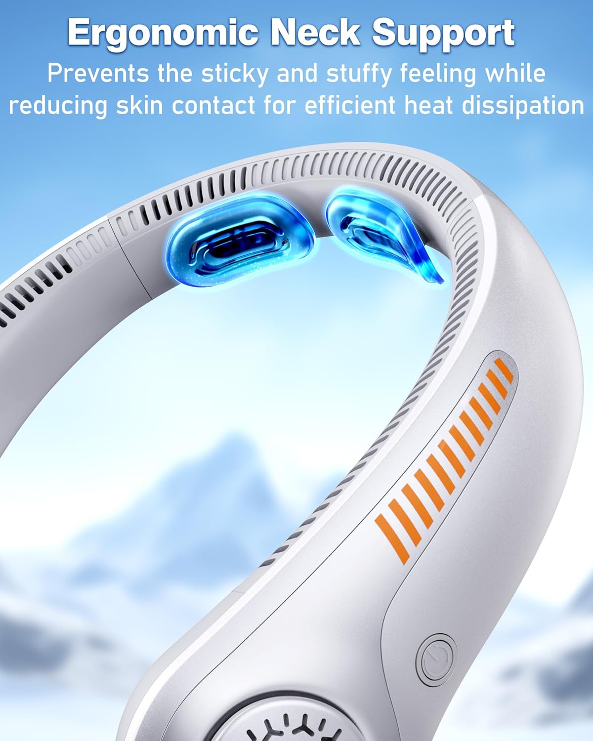 Thumbnail 1 de EYERZ Portable Neck Fan with Neck Support (Rechargeable, 5 Speeds, 5000mAh)