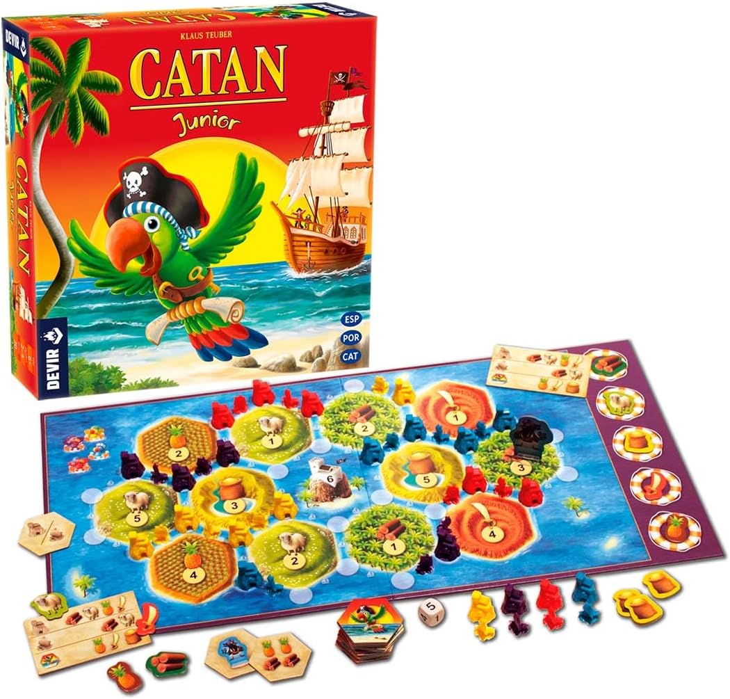 Detalle 1 de Devir Catan Junior Juego de Mesa Infantil para Familias 🏝