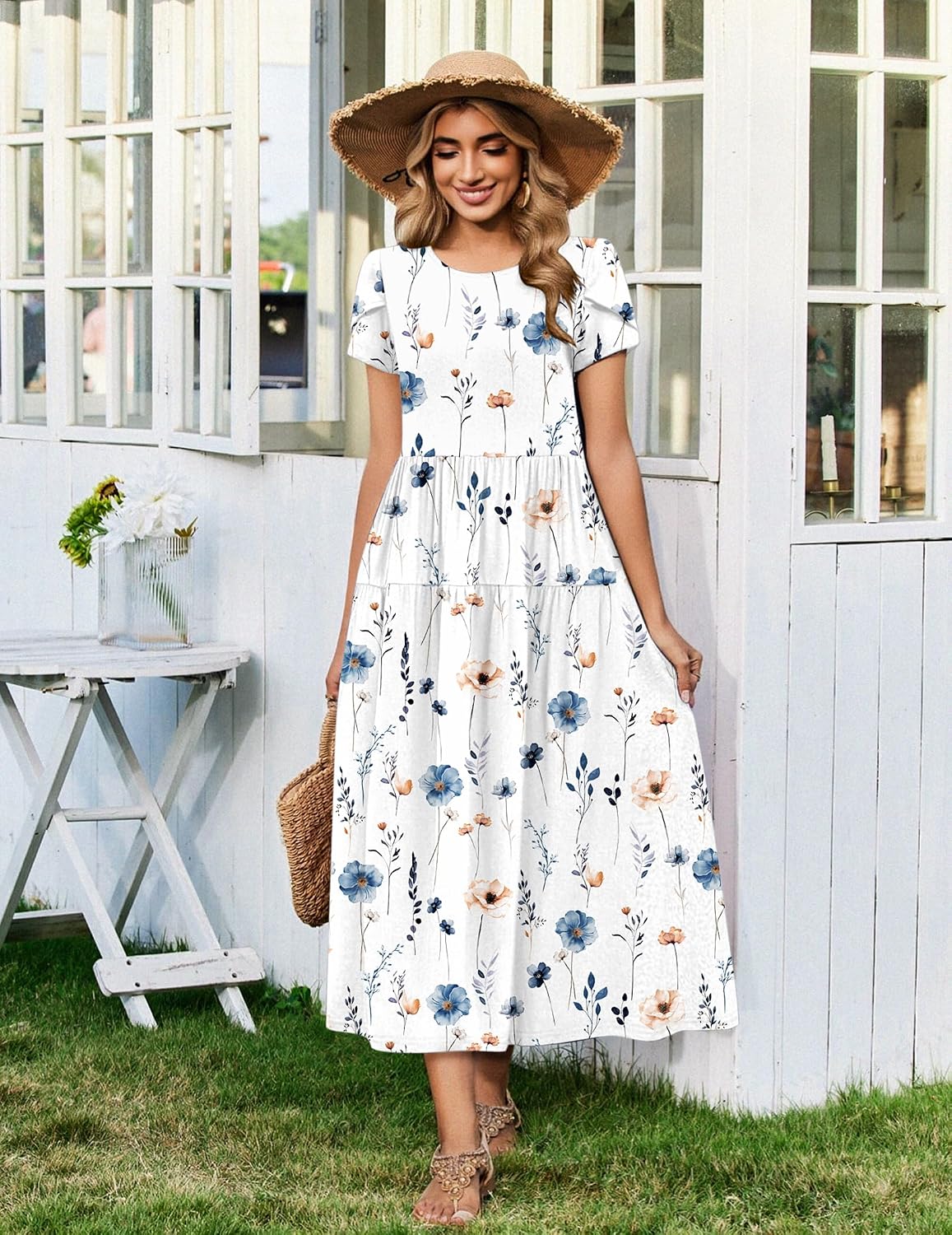 Thumbnail 3 de Zeagoo Summer Dresses for Women 2026 Maxi Bohemian Floral — Flowy Beach Sundress