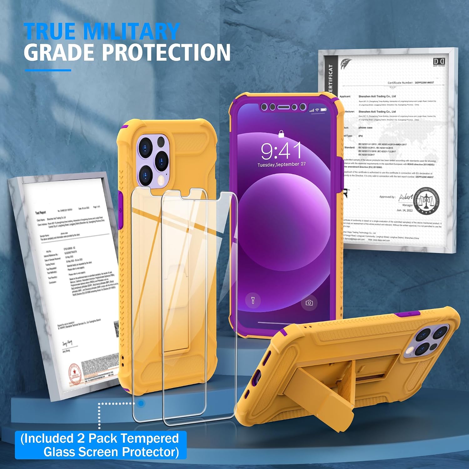 Detalle de ORETECH iPhone 12 Schutzhülle mit Ständer