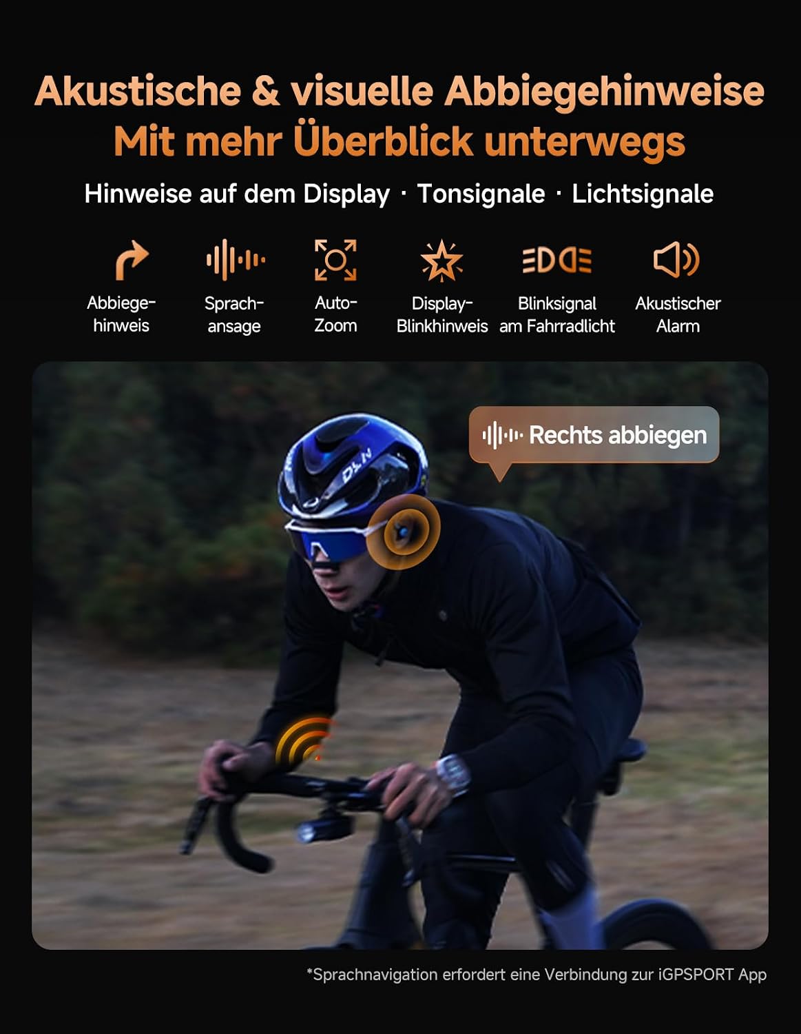 Thumbnail 2 de iGPSPORT BiNavi Air Fahrradcomputer Kabellos – GPS, 3,0'' Touchscreen, Kartennavigation und Kletterfunktionen