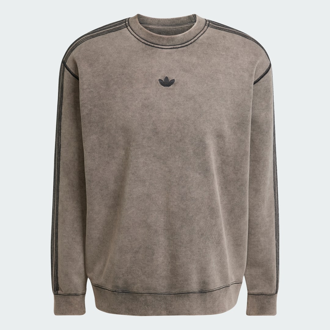 Thumbnail 3 de Sudadera retro de cuello redondo efecto lavado Premium Essentials Adidas (negra)