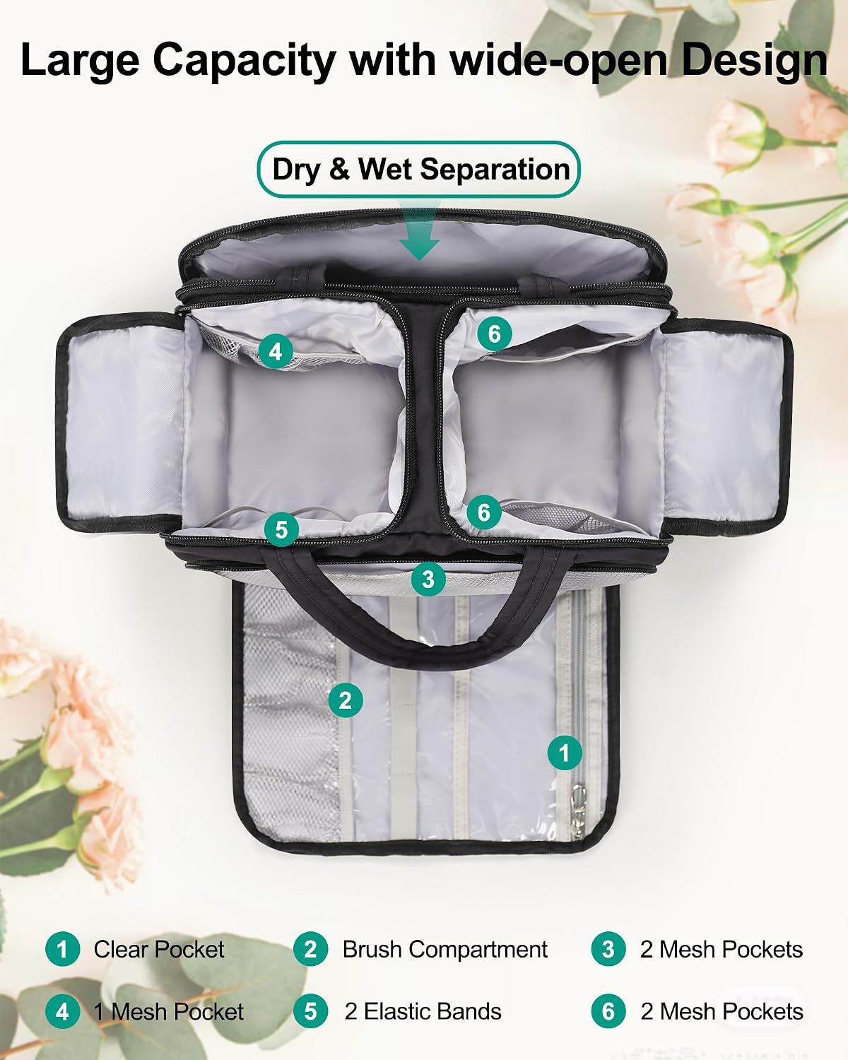 Detalle 2 de Travel Makeup Bag with Taslan Fabric
