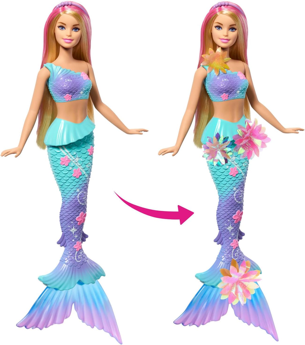 Thumbnail 1 de Barbie Sirena Magia Floreale — muñeca sirena con flores que florecen