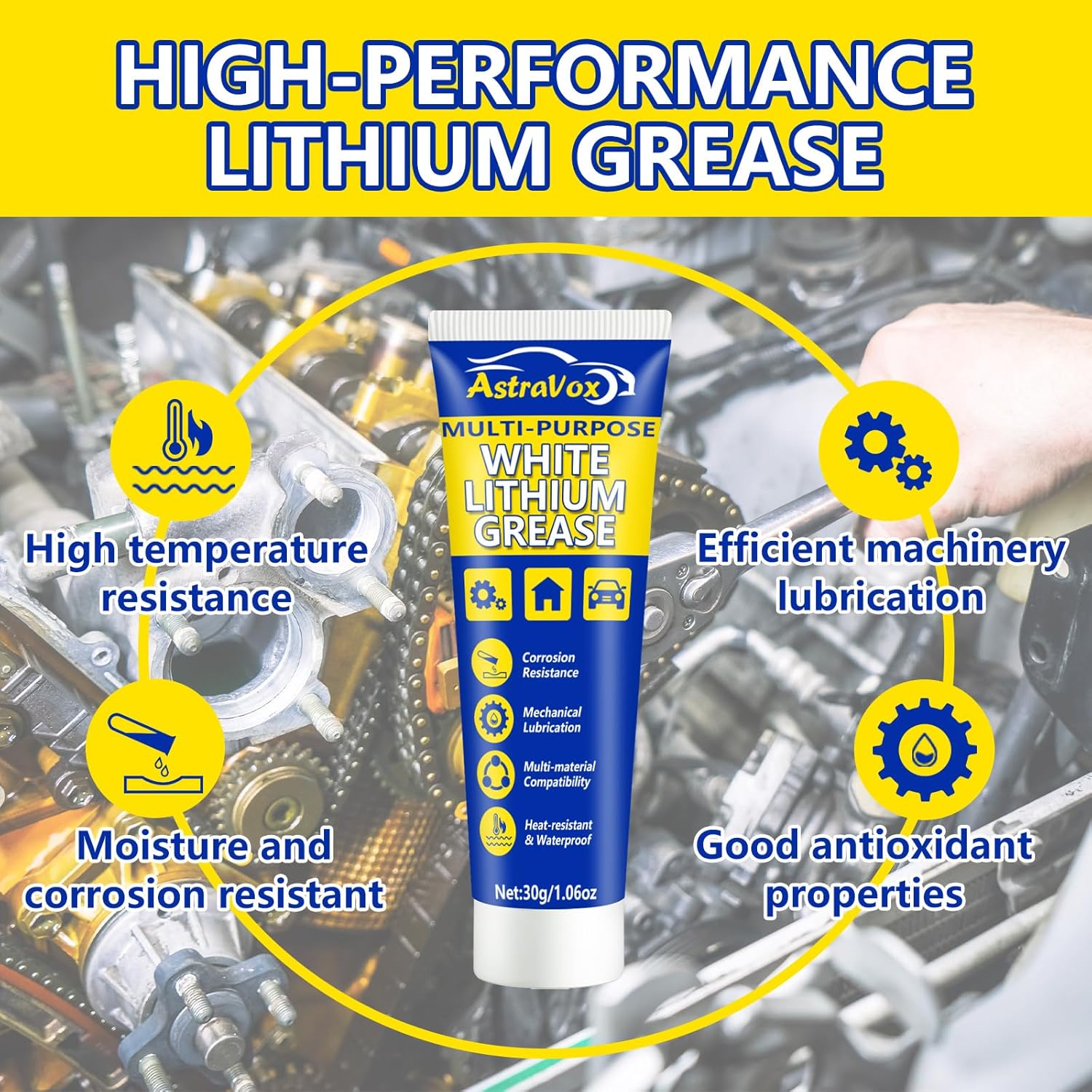 Detalle 2 de AstraVox White Lithium Grease 1.06oz