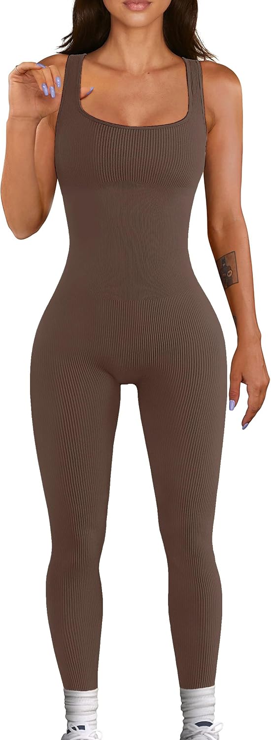 Detalle de YIOIOIO Women's Ribbed Workout Jumpsuit