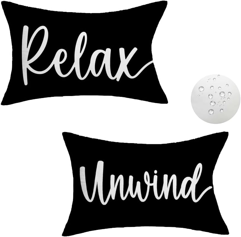 Detalle de layhut Ru-lumbar-001 Relax Unwind Outdoor Pillow Covers, Set of 2