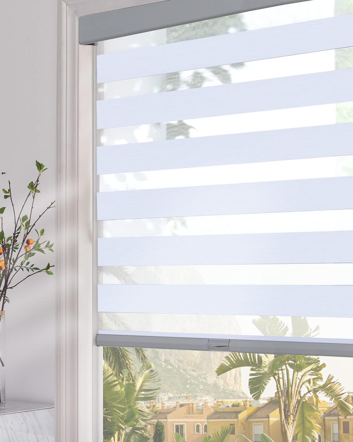 Detalle de Persilux Zebra Blinds 28" x 72" Blackout Window Shades 🪟