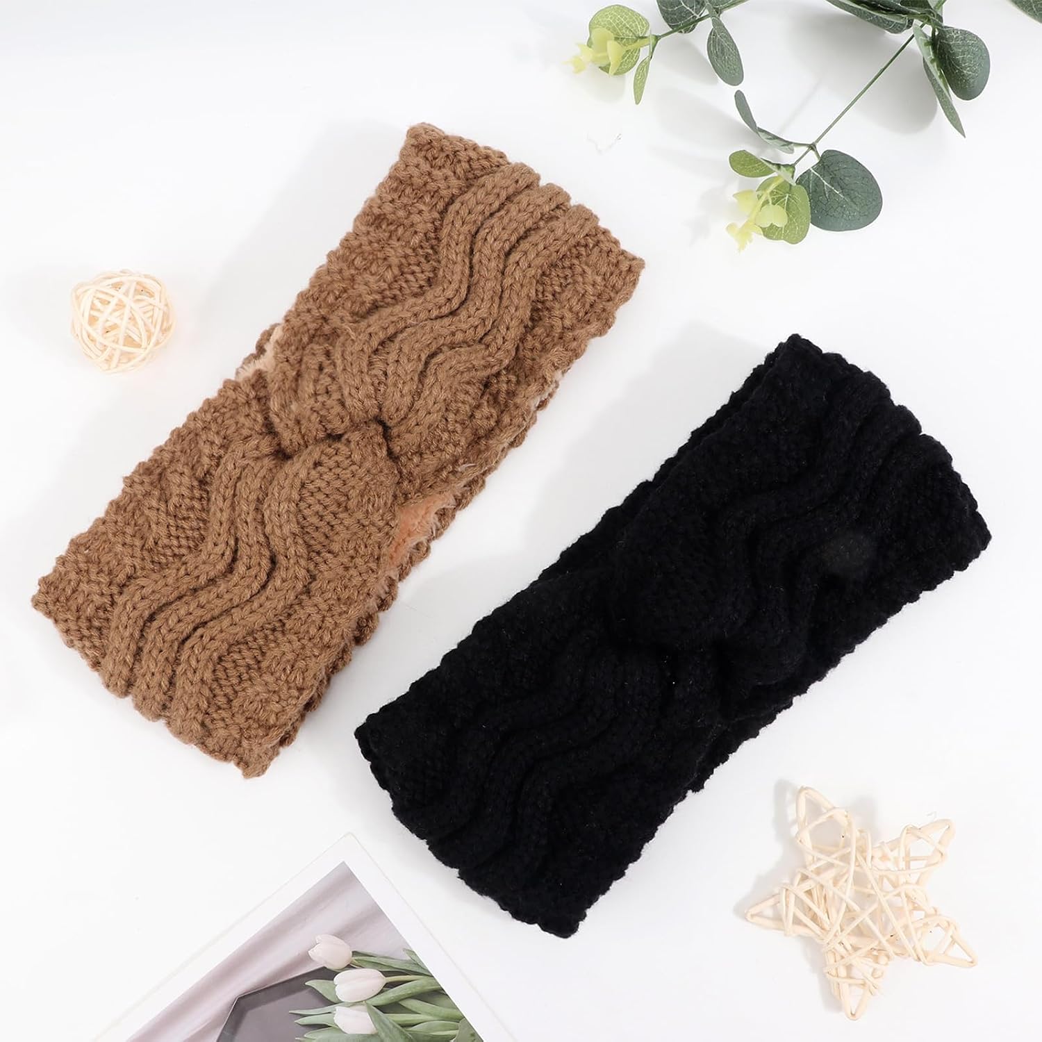 Thumbnail 6 de DRESHOW bandeau tricoté chaud doublé polaire pour femmes (cache-oreilles)