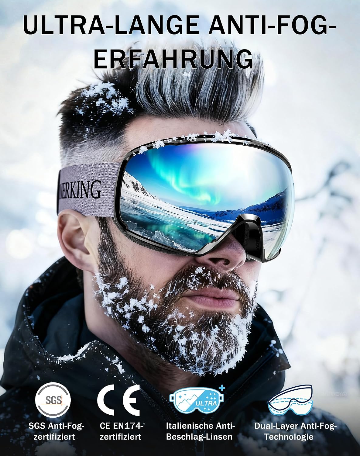 Detalle 2 de Innerking Skibrille OTG für breite Gesichter