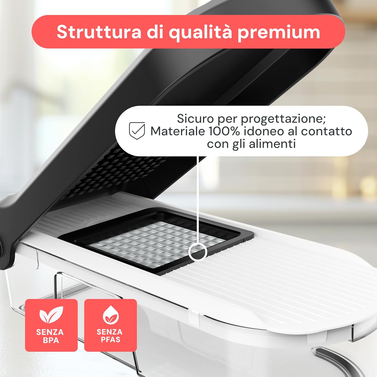 Thumbnail 4 de Fullstar Taglia Verdure e Mandolina 6-in-1 compatto bianco: affetta, julienne e grattugia