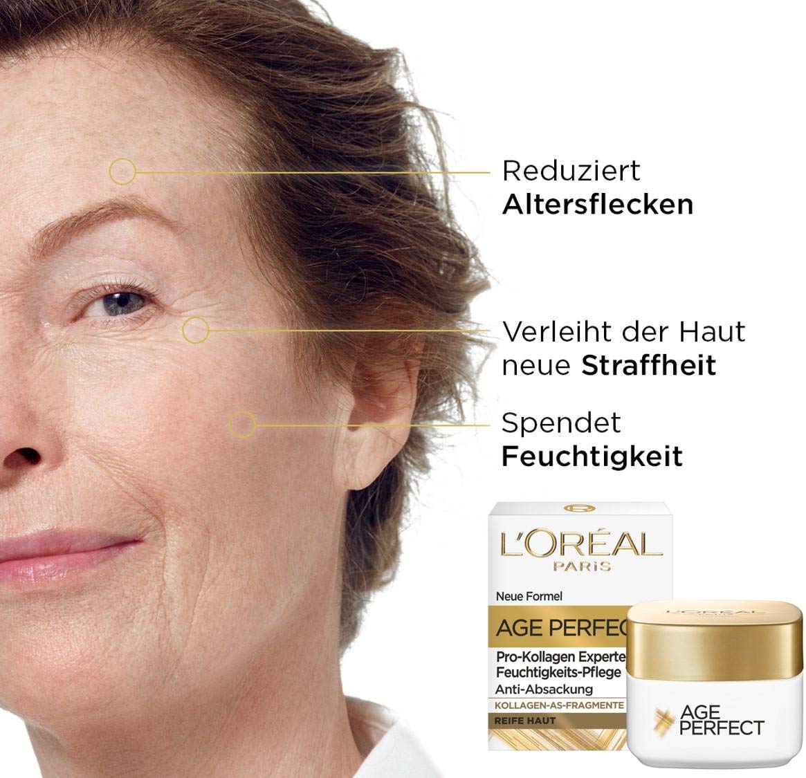 Detalle 2 de L'Oréal Paris Age Perfect Pro-Kollagen Augencreme, 15 ml – Feuchtigkeit und Straffheit rund um die Augen