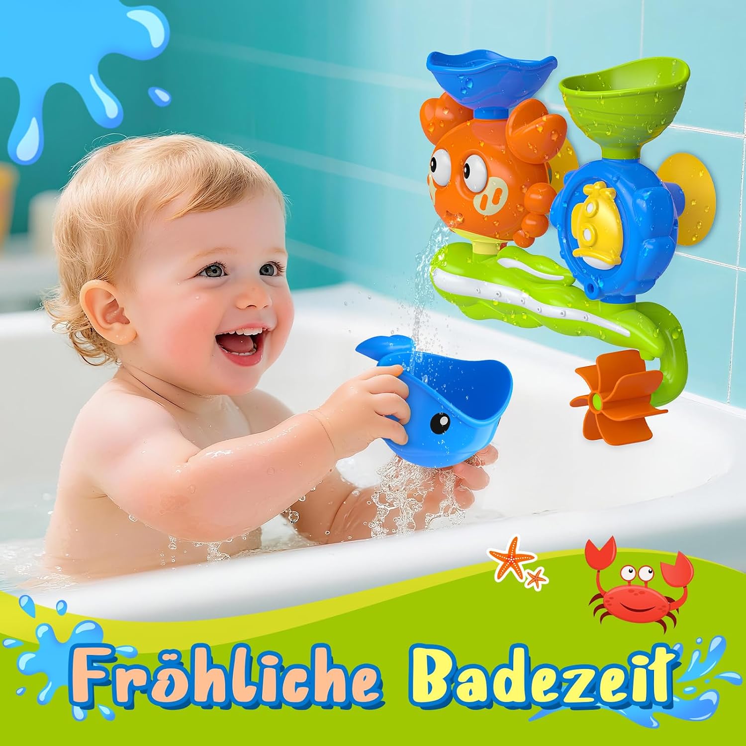 Thumbnail 1 de Bath Toys for Kids: Monkey-Skies Bath Toy with Suction Cup for Safe, Educational Bath Time
