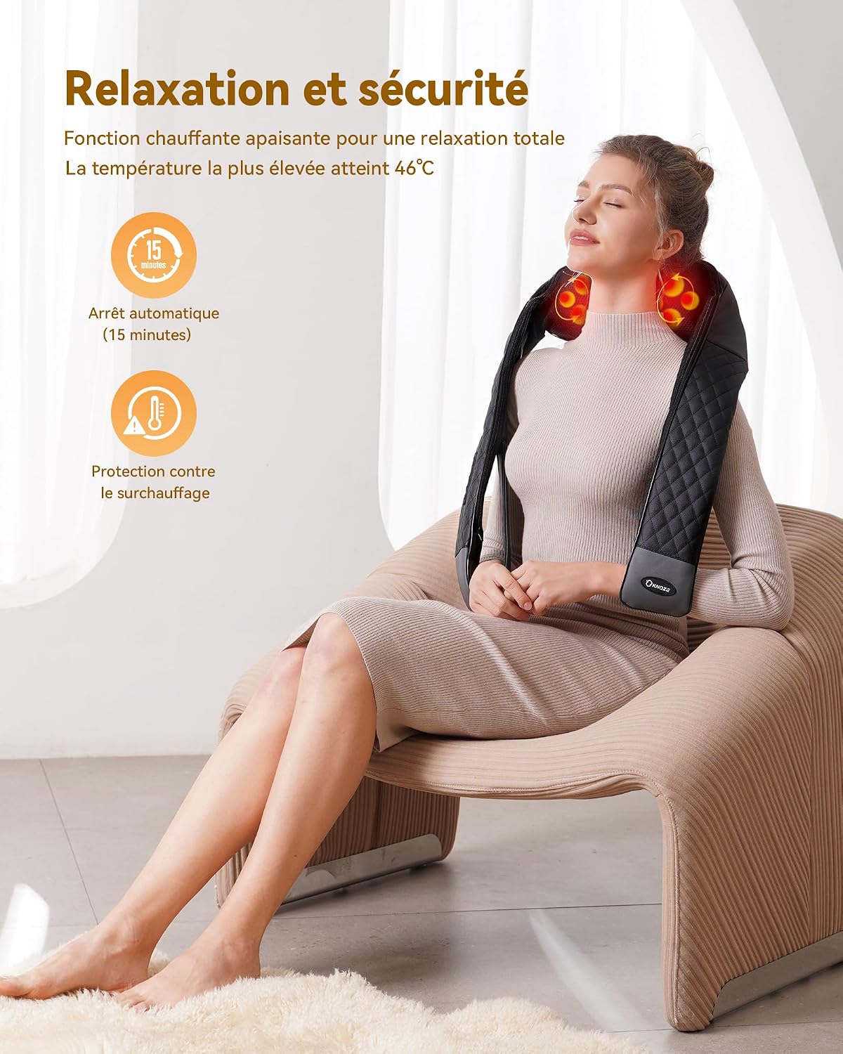 Thumbnail 6 de Masseur cervical shiatsu 4D 12 V