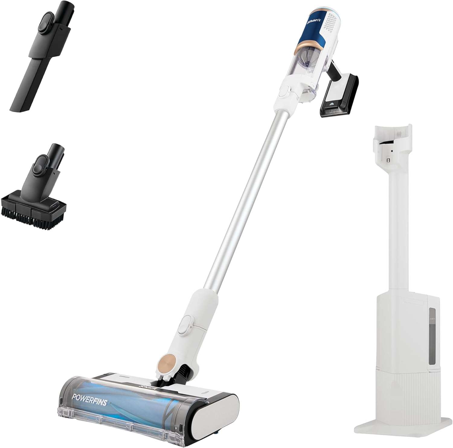 Detalle de Shark Clean & Empty Cordless Vacuum Cleaner with Auto-Empty System (BU3521UK) – lightweight anti hair wrap with dock