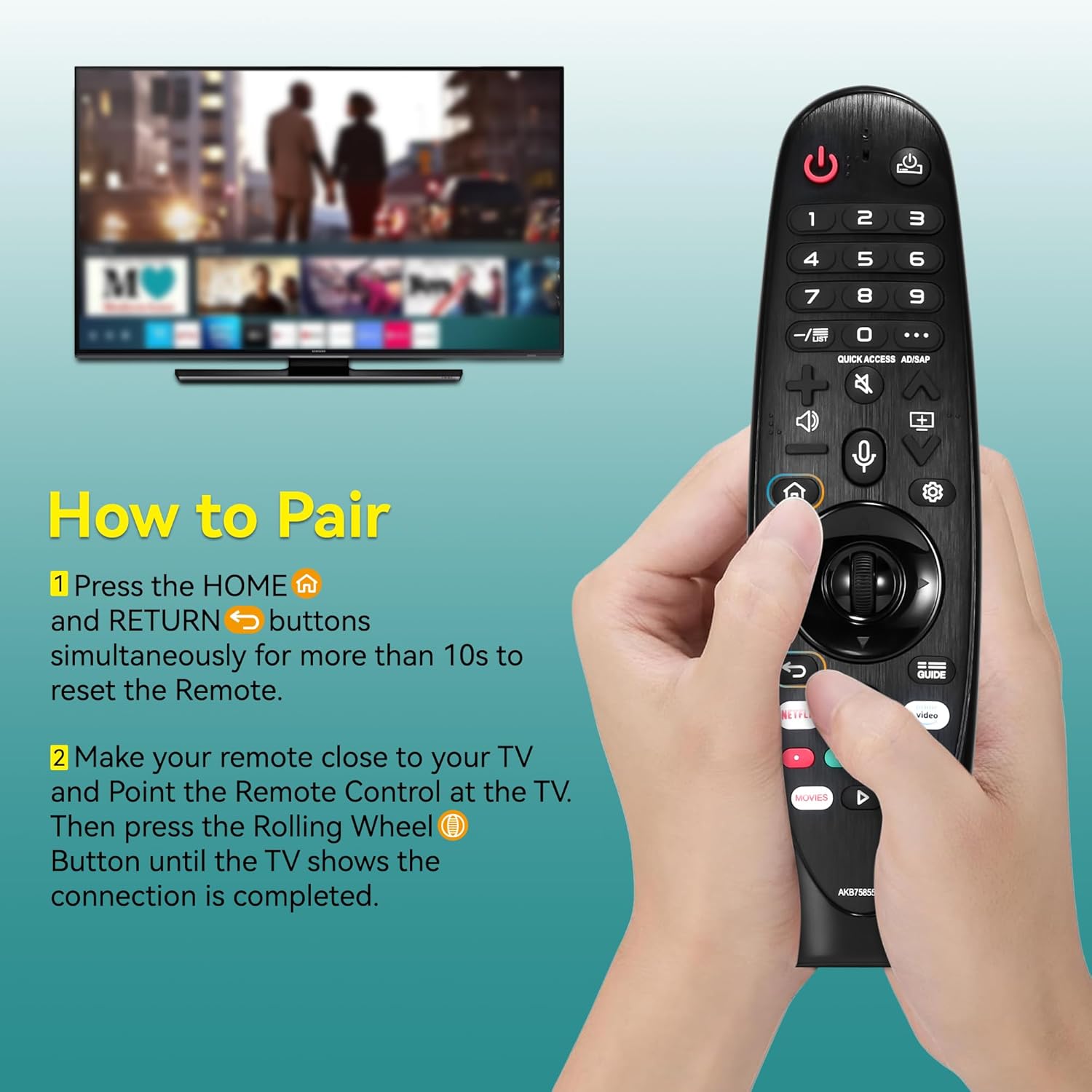 Thumbnail 6 de LG Magic Voice Remote Replacement for 2017-2022 Smart TVs (MR22GA MR21GA MR20GA MR19BA AKB75855501)