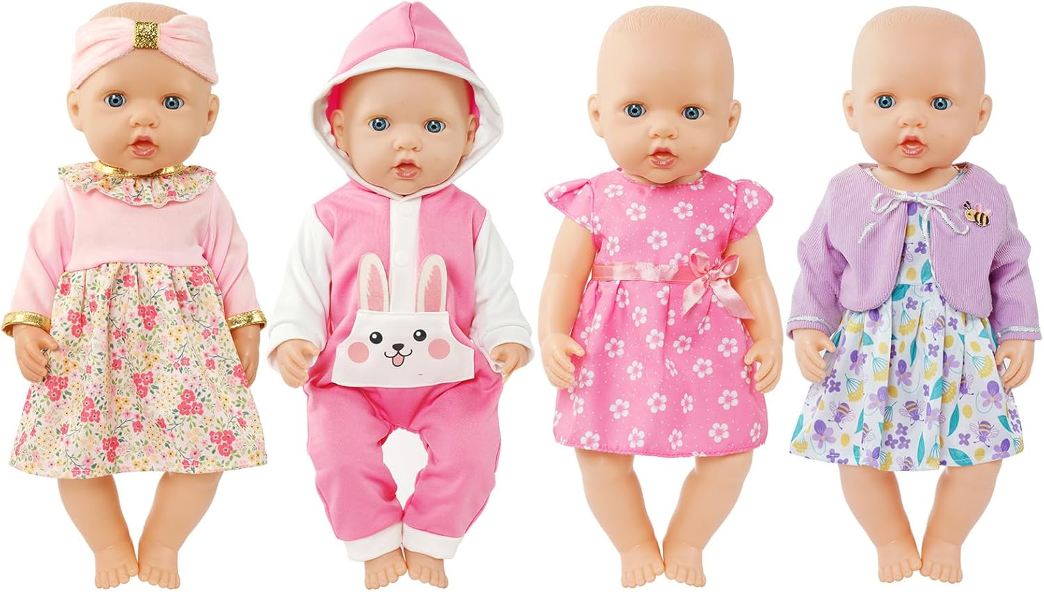 Thumbnail 1 de Aolso Baby Doll Clothes 14-18 Inch 4-Pack