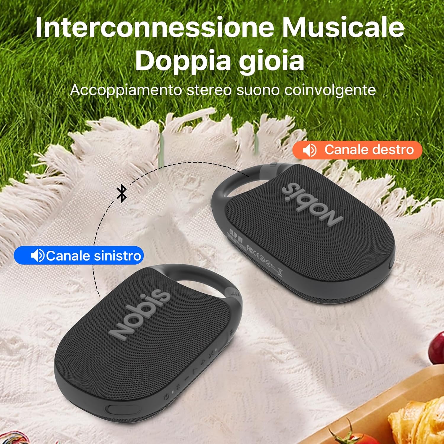Thumbnail 6 de NOBIS Cassa Bluetooth Portatile Clip N1 — IP68, 24h di riproduzione e suono HD