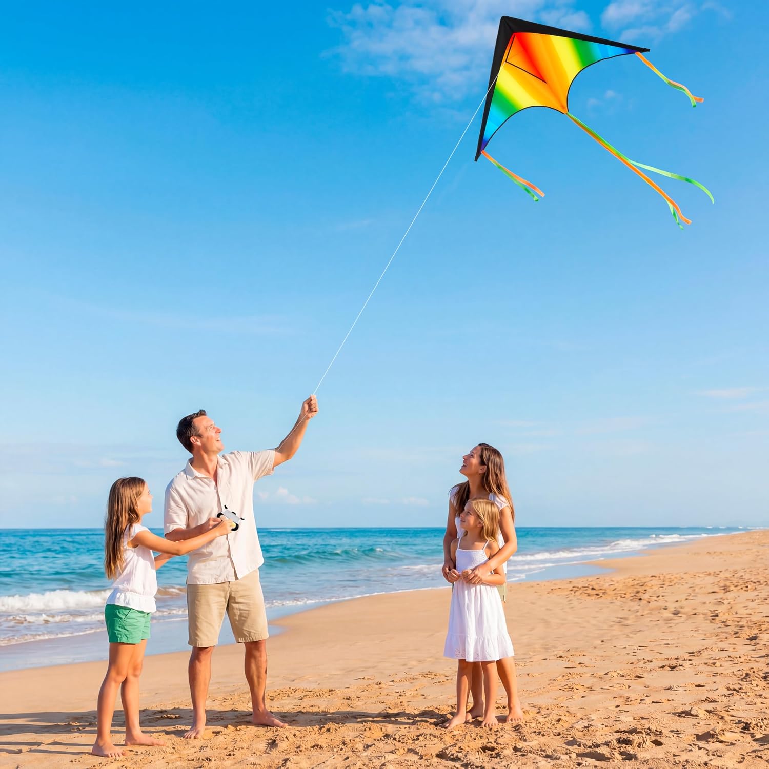 Thumbnail 1 de JOYIN 3-Pack Large Delta Kite Gradient Rainbow (Easy Flyer) for Kids & Adults