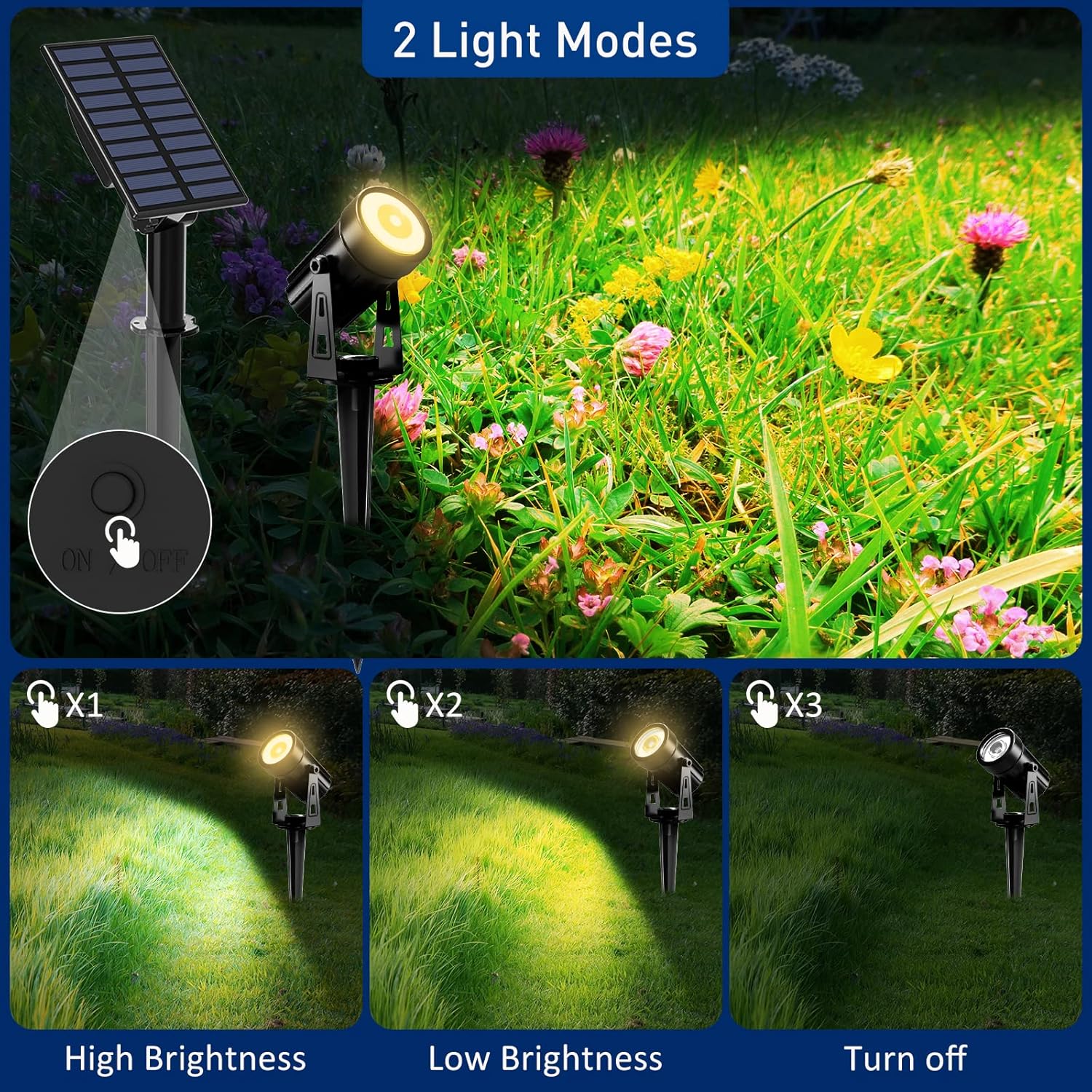 Thumbnail 3 de T-SUNUS Solar Garden Spot Lights 3000K