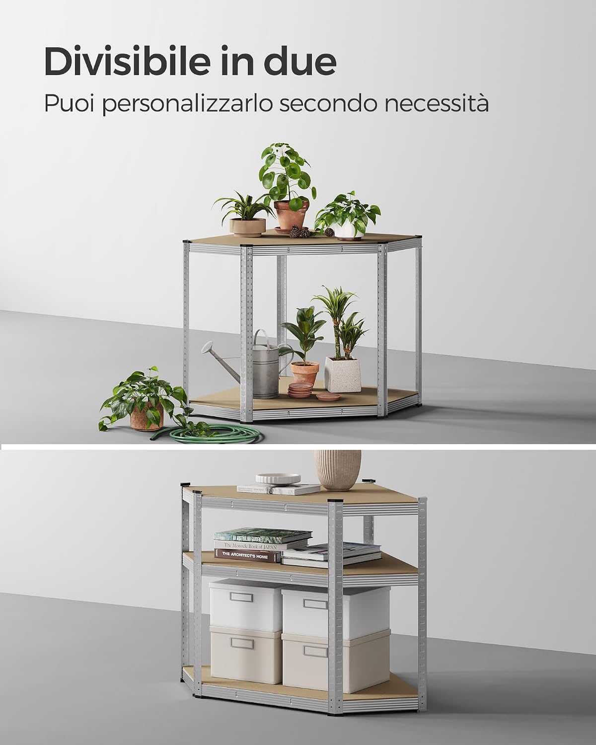 Thumbnail 6 de SONGMICS GLR080E01 – Scaffale angolare a 5 ripiani in acciaio per carichi fino a 875 kg