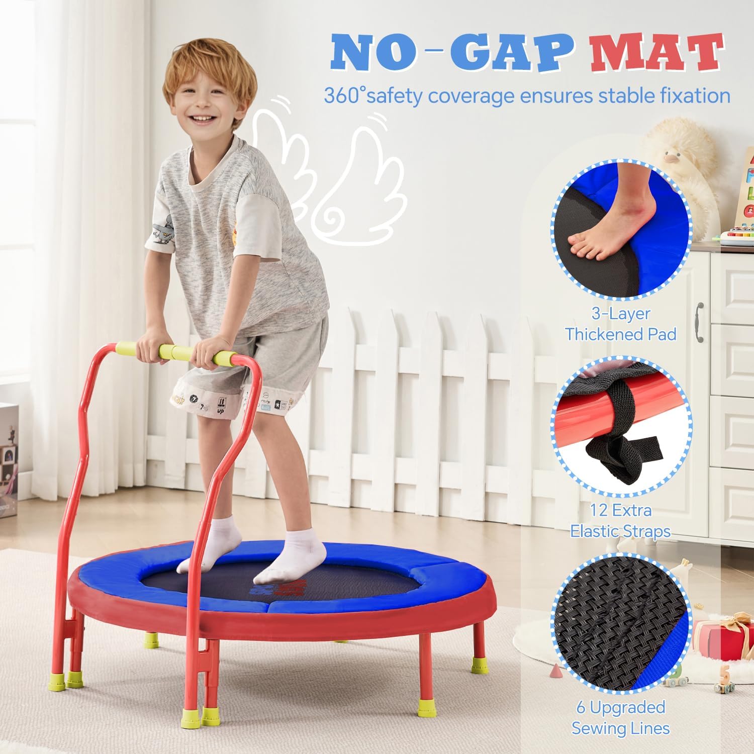 Thumbnail 1 de SPORTSOUL Mini Trampoline 3ft for Kids 3-6
