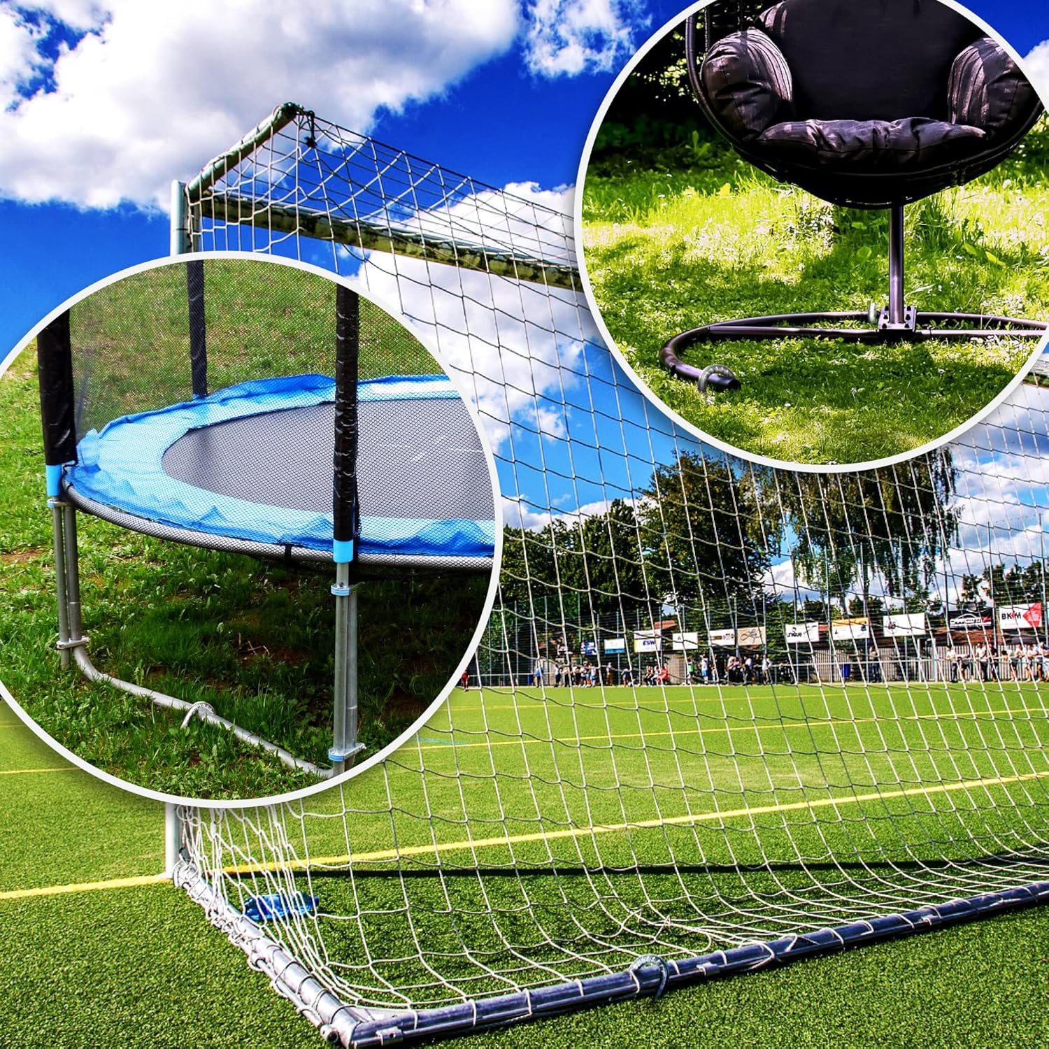 Thumbnail 1 de COM-FOUR 4 ancrages au sol XL en acier galvanisé, forme en U (38 cm) pour tentes et trampolines