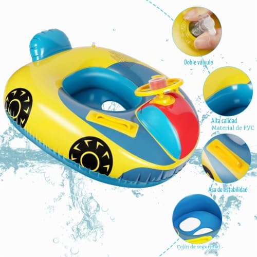 Detalle de Vicloon Flotador Bebe: Anillo antivuelco con asiento para 1–6 años