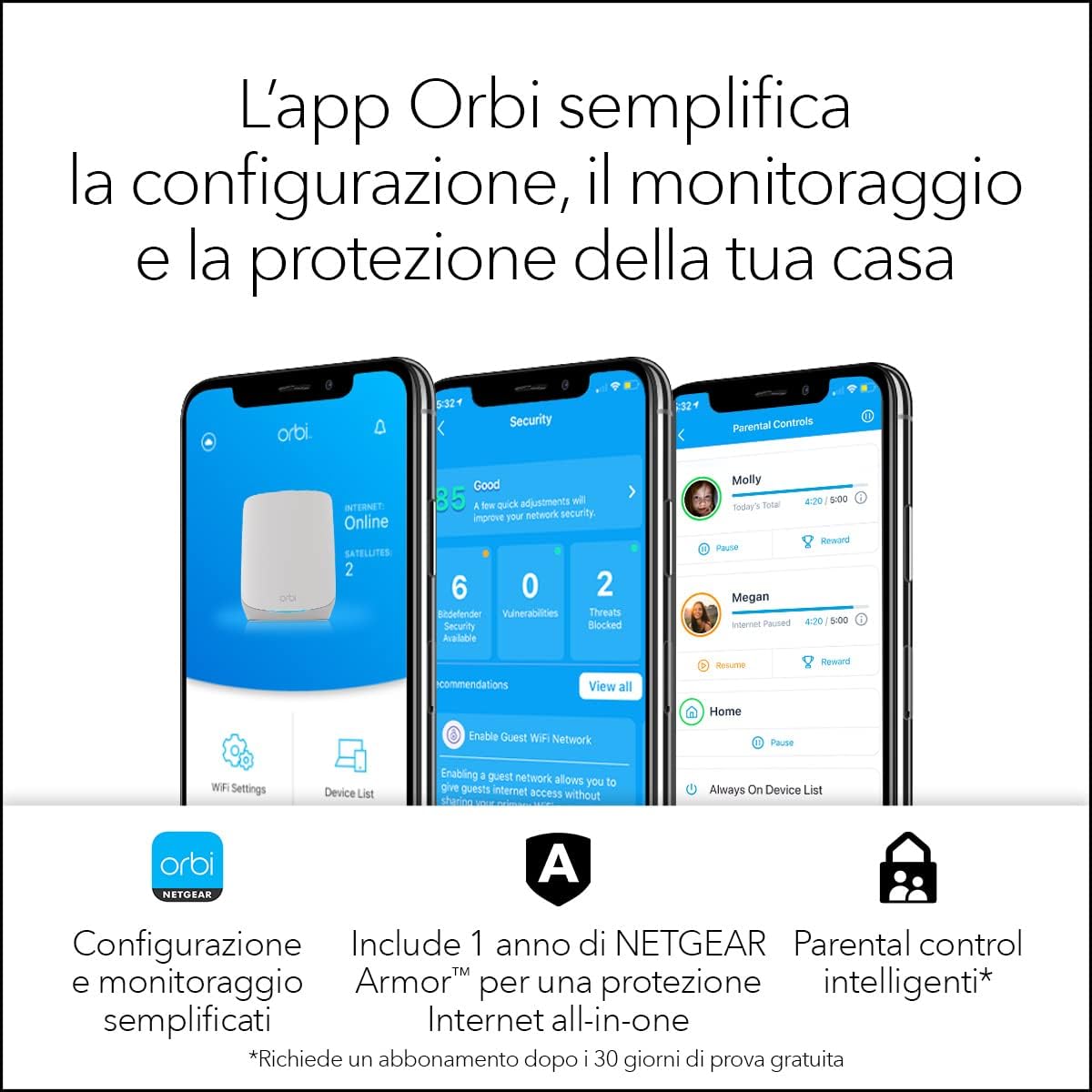 Thumbnail 4 de NETGEAR Orbi RBK763S WiFi Mesh AX5400
