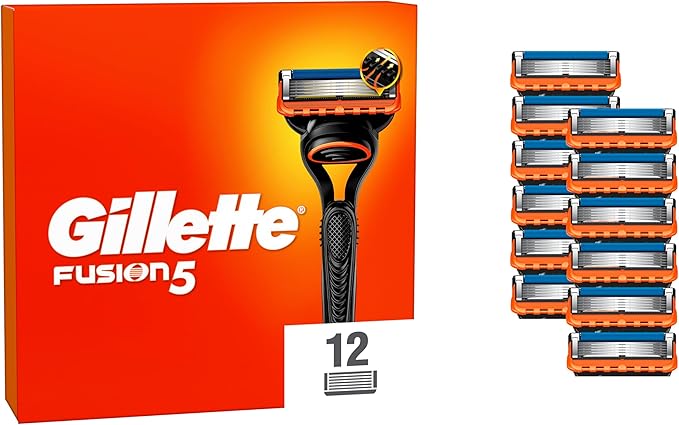 Gillette Fusion5 Pack 12 Recambios para Afeitar 🪒