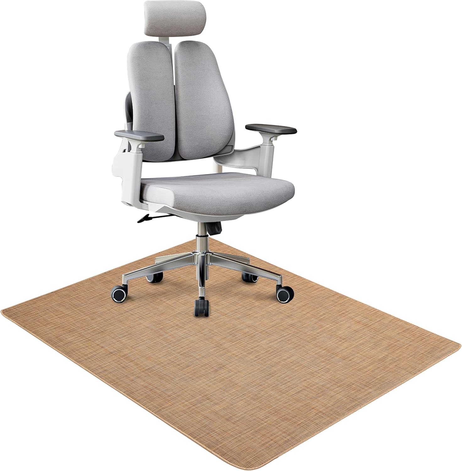Detalle de RccugmatS RccugmatS PVC Chair Mat, 60 x 47-Inch, Desert Linen