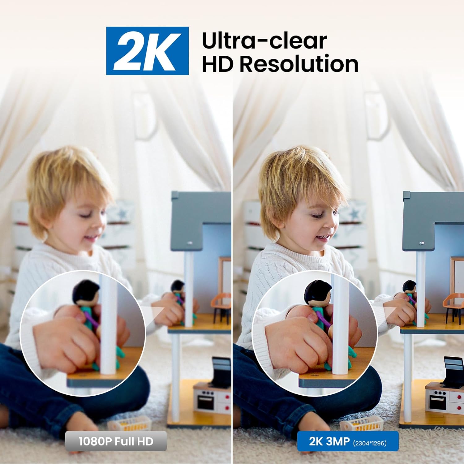 Thumbnail 2 de Cinnado D1 2K Indoor WiFi Security Camera