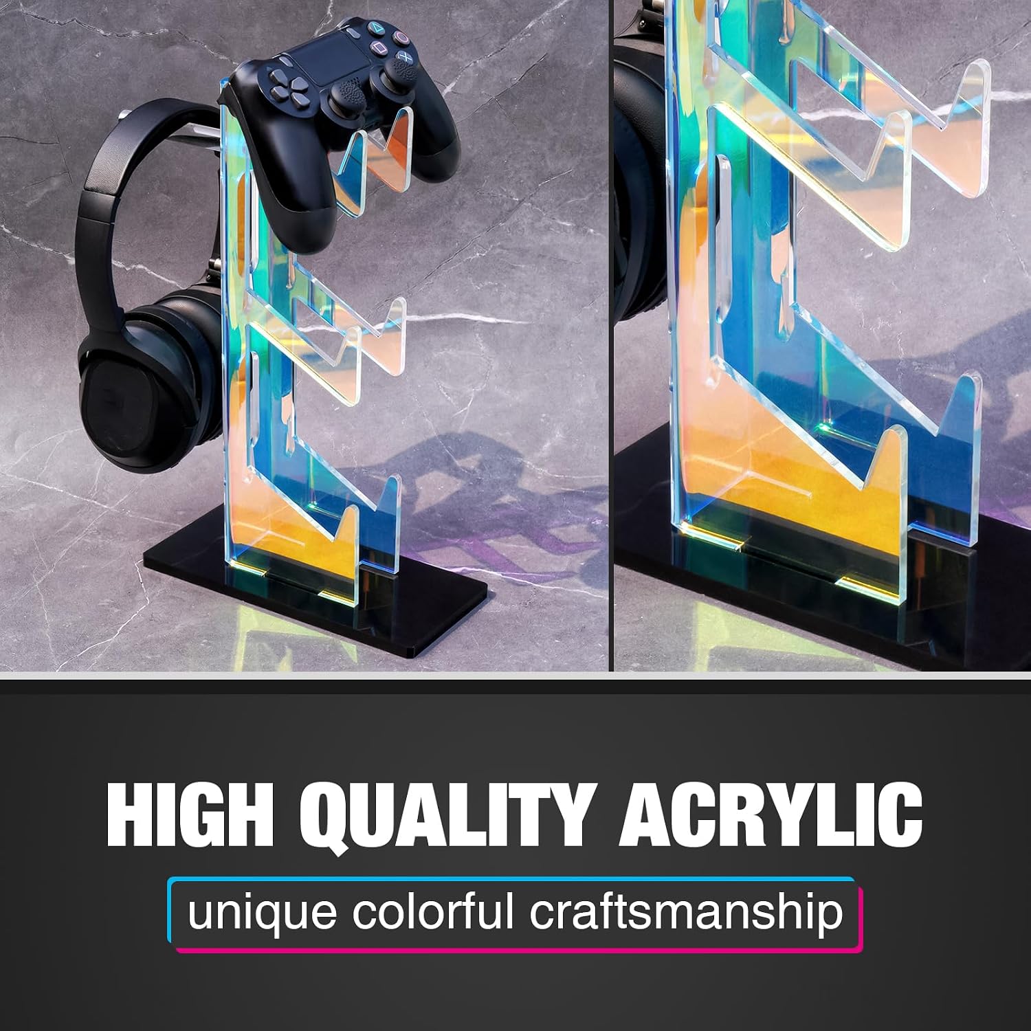 Thumbnail 3 de NiHome Iridescent Acrylic 3-Tier Controller Stand