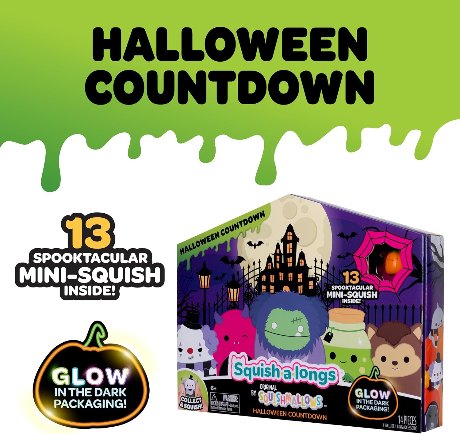 Detalle 2 de Squish-a-longs Halloween Countdown Calendar 13 toys