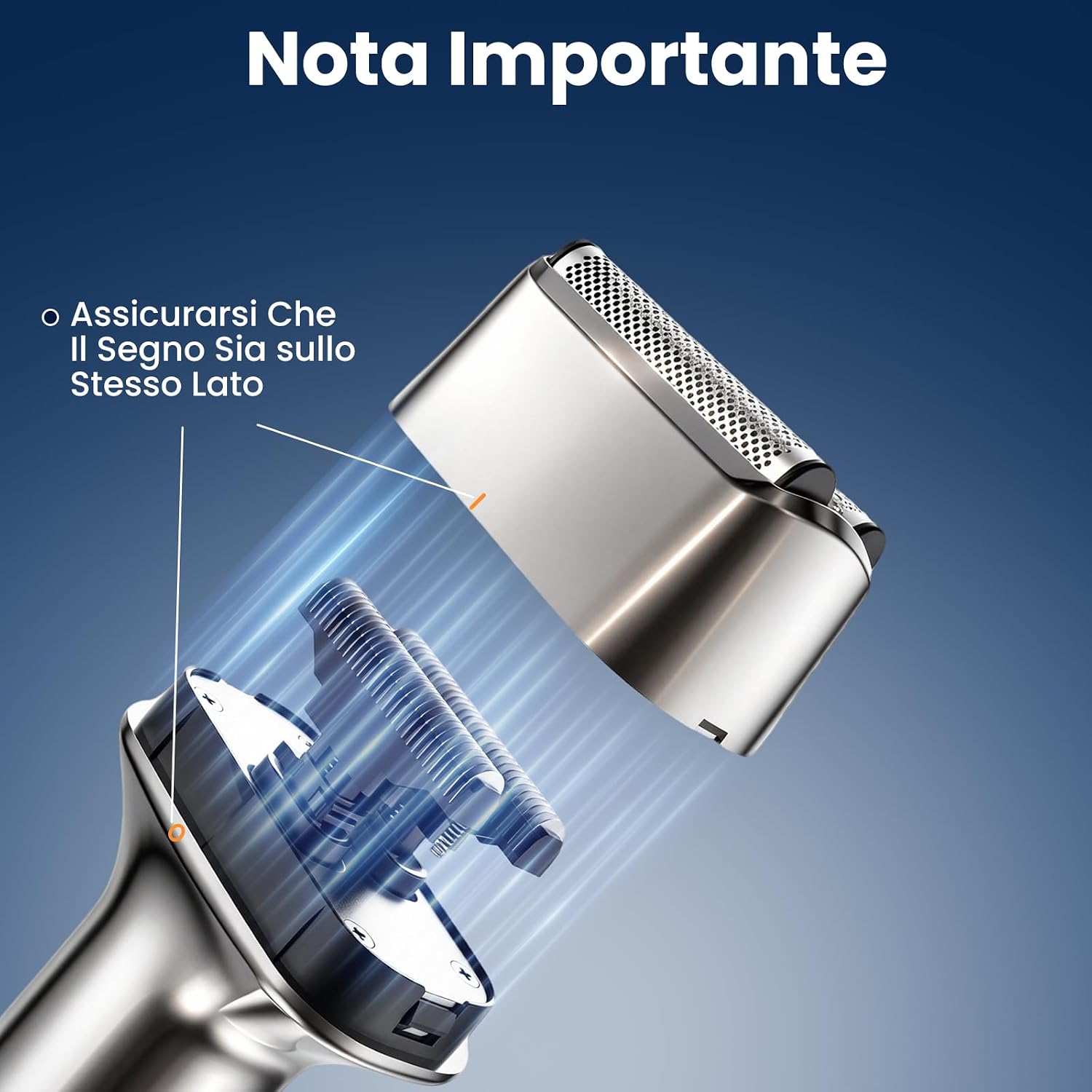 Detalle 2 de MAXGROOM Rasoio Elettrico Barba a 3 Testine Flottanti: potenza, igiene e portabilità