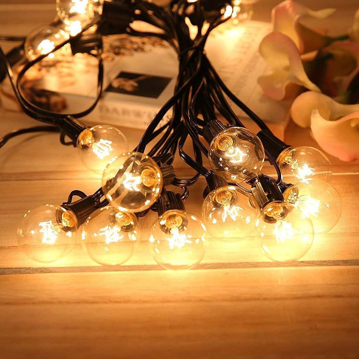 Detalle 2 de Avoalre Catena Luminosa Esterno 12 m IP65 30+3 G45, collegabile per giardino, terrazza e feste