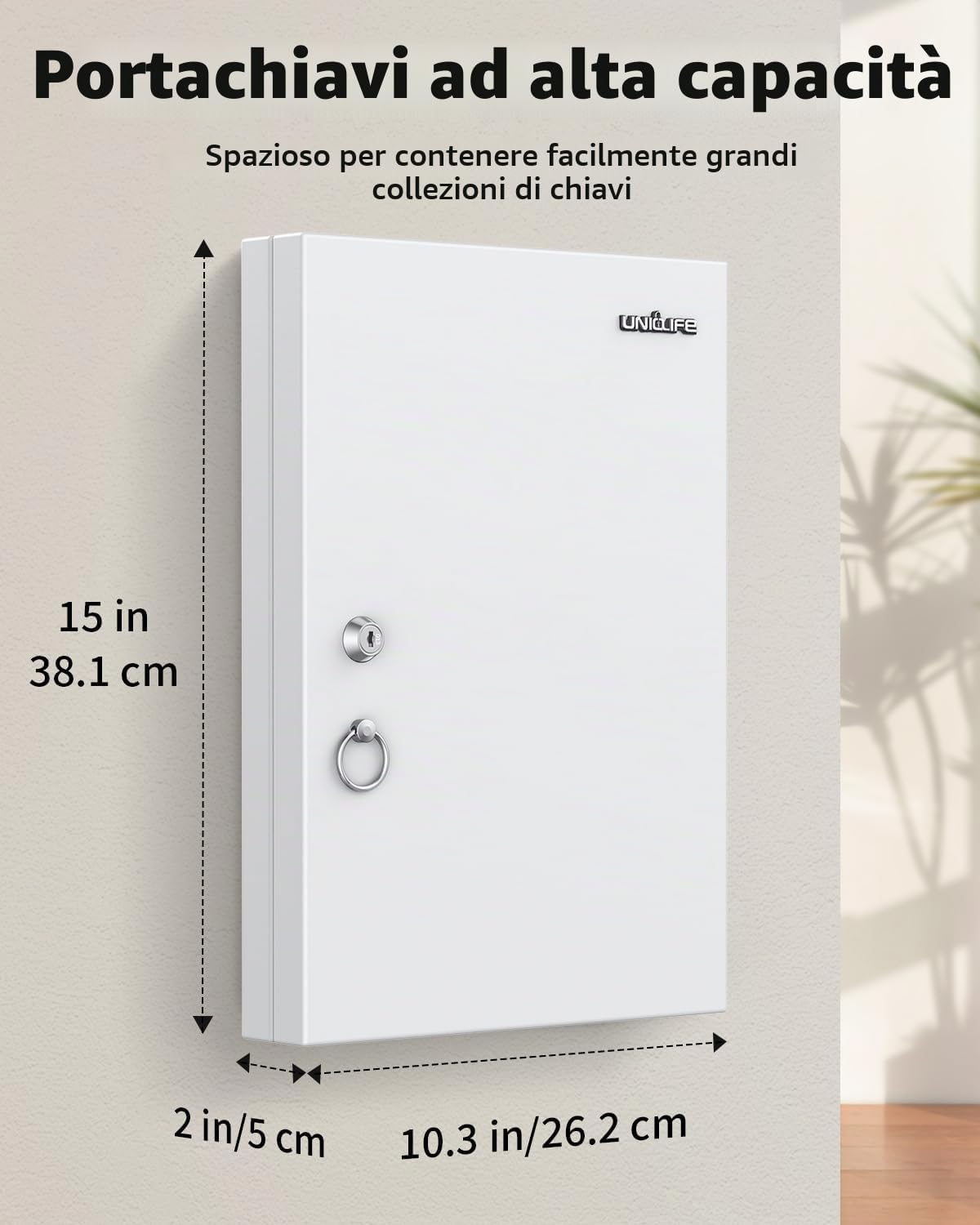 Thumbnail 1 de Uniclife Scatola di serratura per chiavi 32 posizioni – portachiavi e etichette resistenti, montaggio a parete