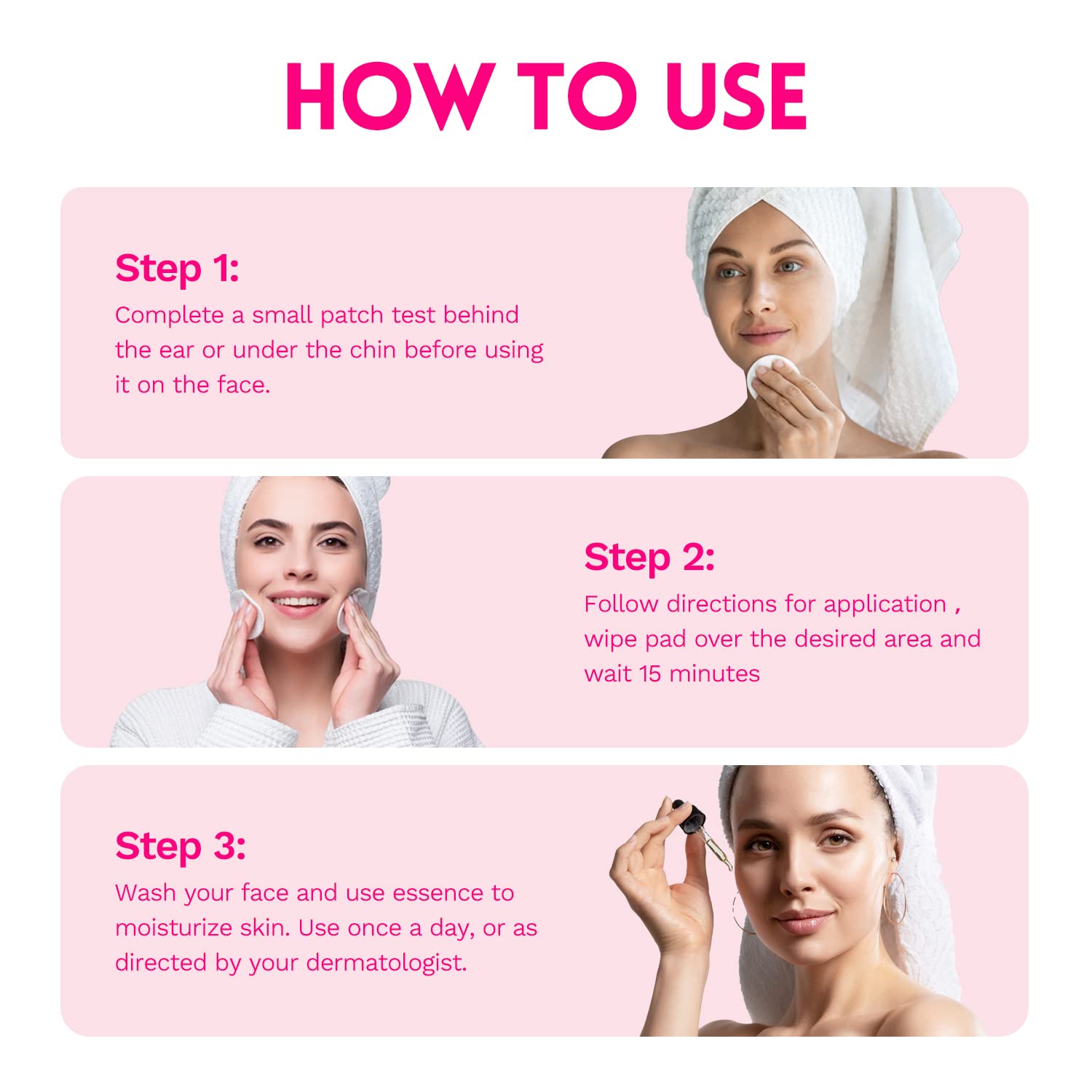 Thumbnail 4 de ANAiRUi Glykolsäure Peel Pads AHA Resurfacing – Gesichtspads mit Vitaminen B5, C & E, Hexenhasel & Calendula