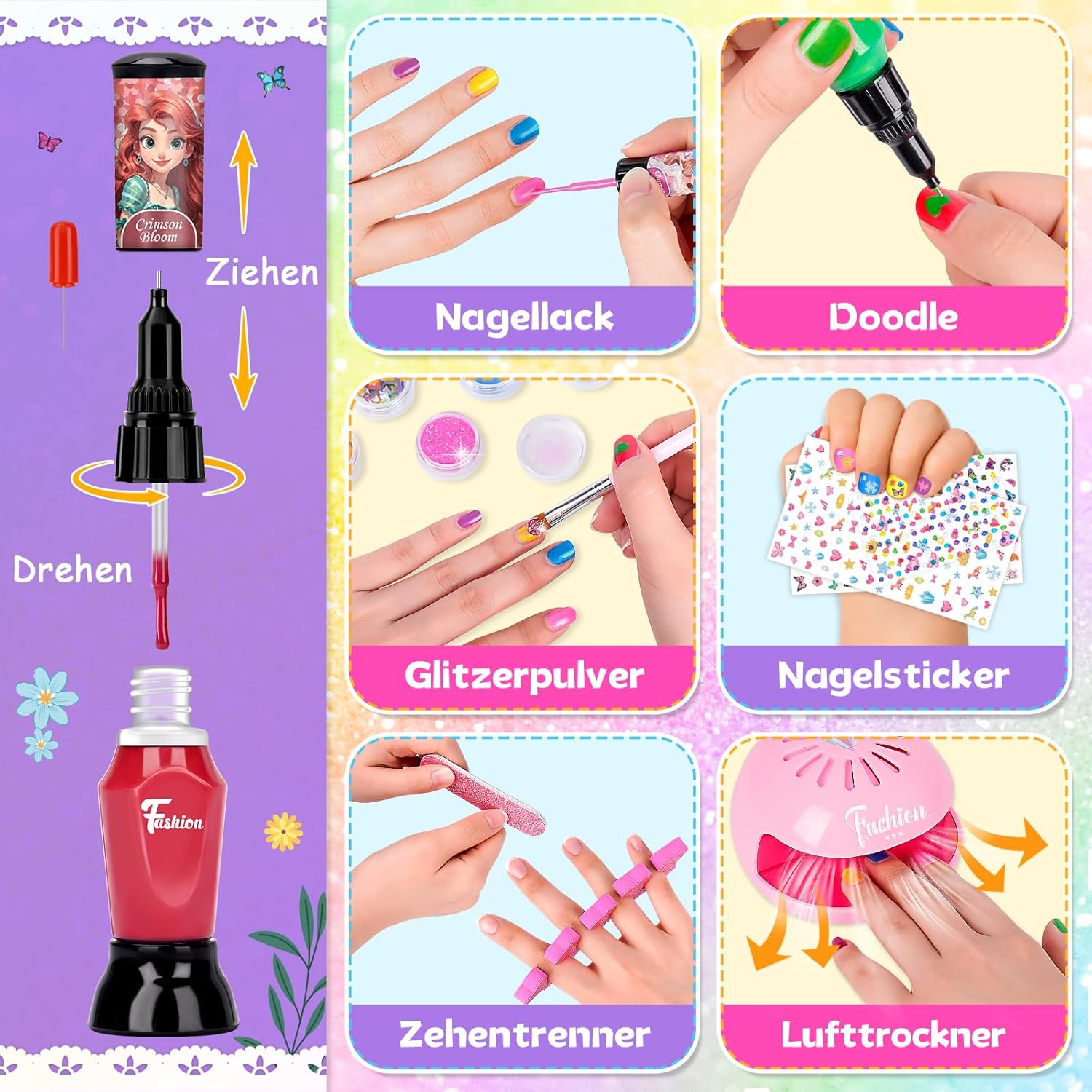Thumbnail 2 de Nagellack für Kinder 3‑in‑1 Nagelstift Ungiftig
