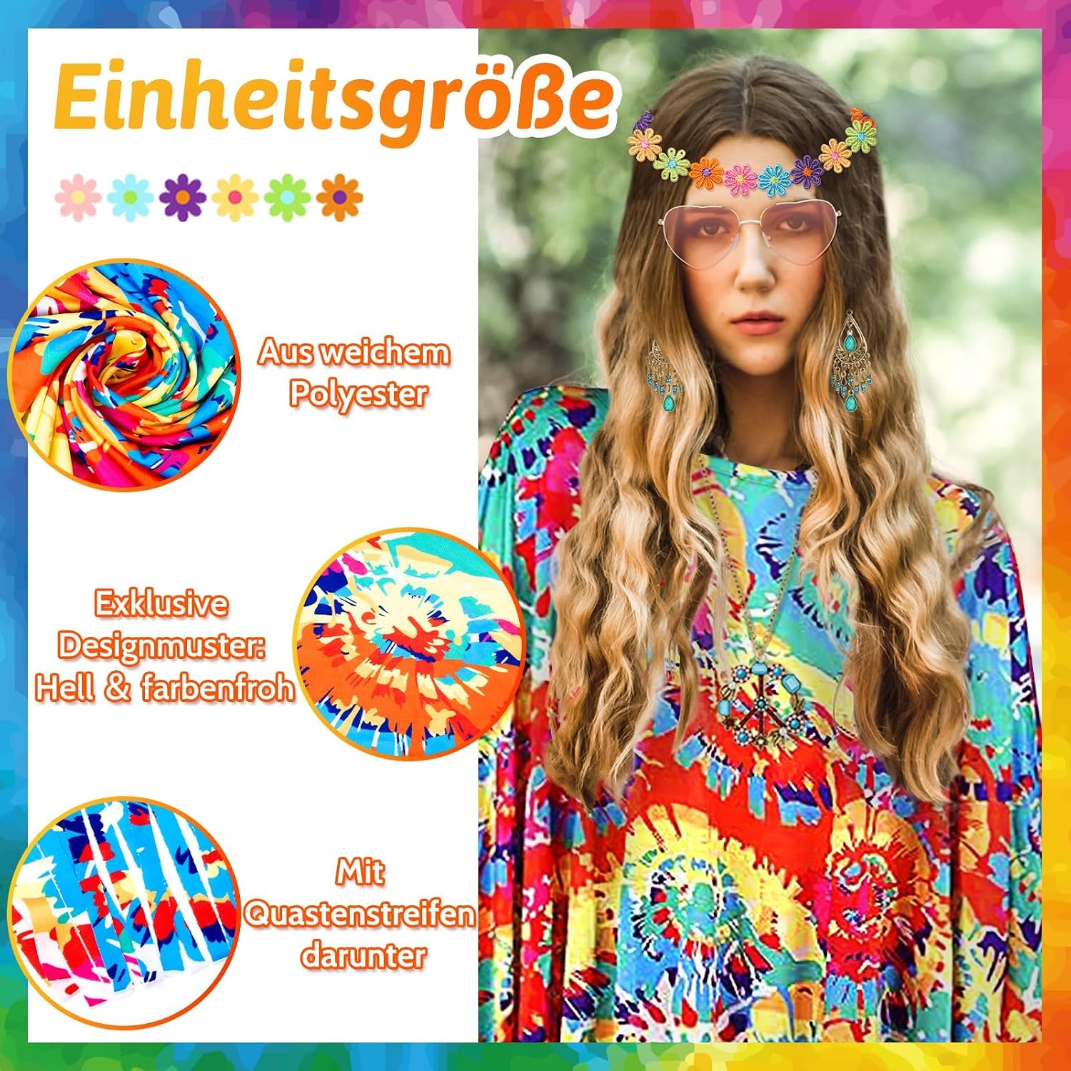 Thumbnail 3 de Alintor Hippie Kostüm Damen